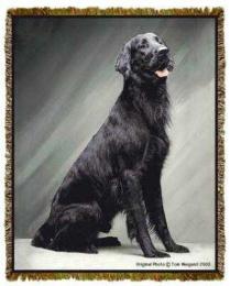 flat coated retriever blanket throw tapestry afghan
