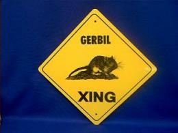 gerbil crossing sign