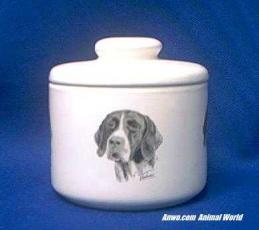 german shorthair pointer jar porcelain