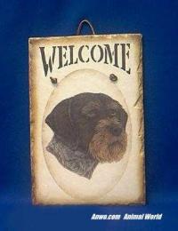 german wirehair pointer welcome sign