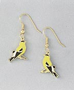 goldfinch bird jewelry earrings