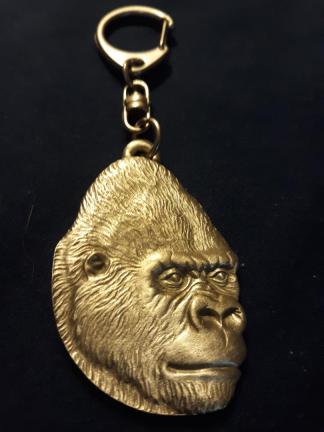 Gorilla Keychain Lindsay Claire Pewter