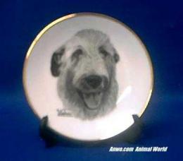 irish wolfhound plate porcelain