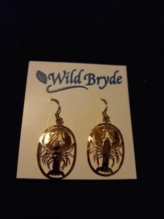 Lobster Earrings Gold Wild Bryde