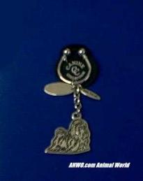 maltese keychain silver