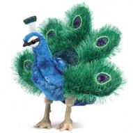 peacock puppet plush small