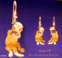 sea otter earrings