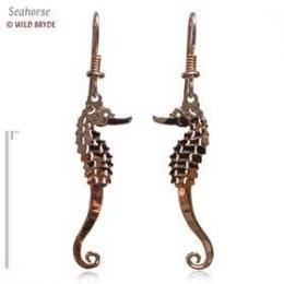 seahorse earrings gold french curve usa