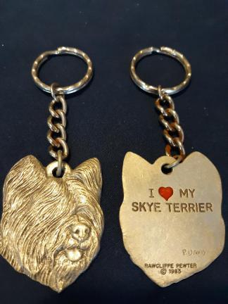 Skye Terrier Keychain Rawcliffe Pewter