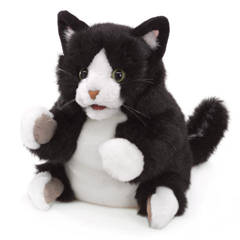 Tuxedo Cat Puppet Kitten
