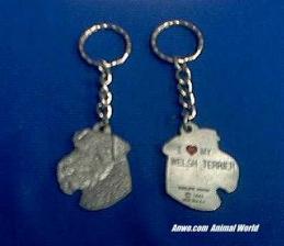 welsh terrier keychain pewter