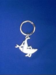 whale keychain pewter