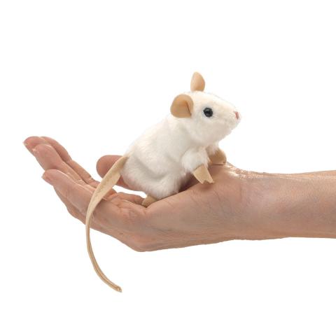 White Mouse Finger Puppet