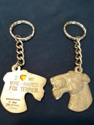 Wire Haired Fox Terrier Keychain Rawcliffe Pewter