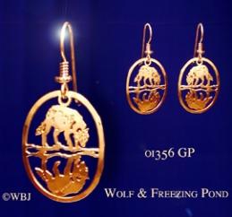 wolf earrings