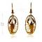 Crayfish Earrings Gold French Curve